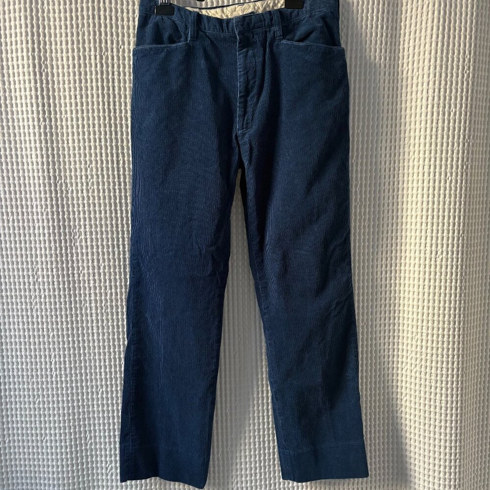 Levi's Sta-Prest men's 32 x 29.5 blue corduroy trousers academia twee casual